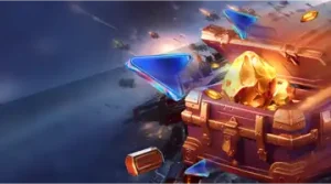 Изображение енота в космическом скафандре с подарочной коробкой, рекламирующего еженедельный бонус в Казино Битз на игривом космическом фоне.